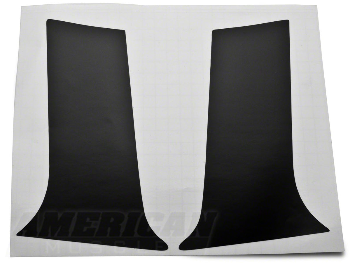 SEC10 Grille Pillar Blackout; Matte Black (05-09 Mustang GT)