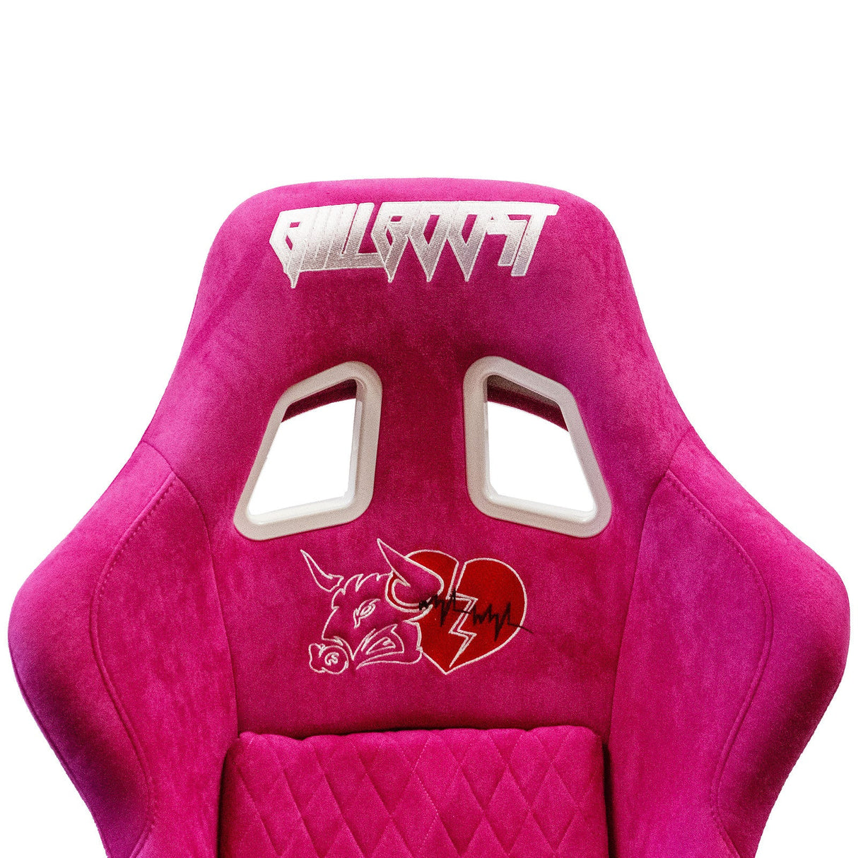 Pink Bull Boost Adjustable Racing Lowered Heartbreak Bucket Seat with Slider Rails