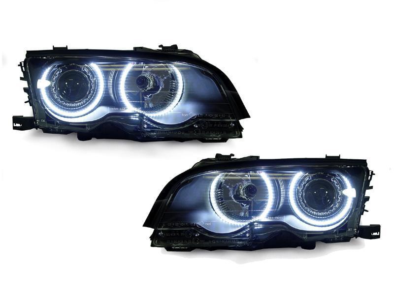 1999-2001 Bmw E46 4d/5d Black Projector Angel Headlight