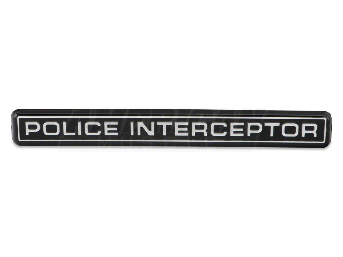 Speedform Police Interceptor Emblem (Universal; Some Adaptation May Be Required)