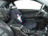 Speedform Seat Armour Protective Cover With Tri-Bar Pony Logo; Black (79-14 Mustang)