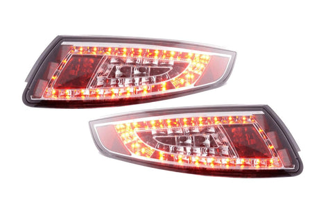 Porsche 911 (997) Chrome/Clear LED Tail Lights (2005-2009) - K2 Industries