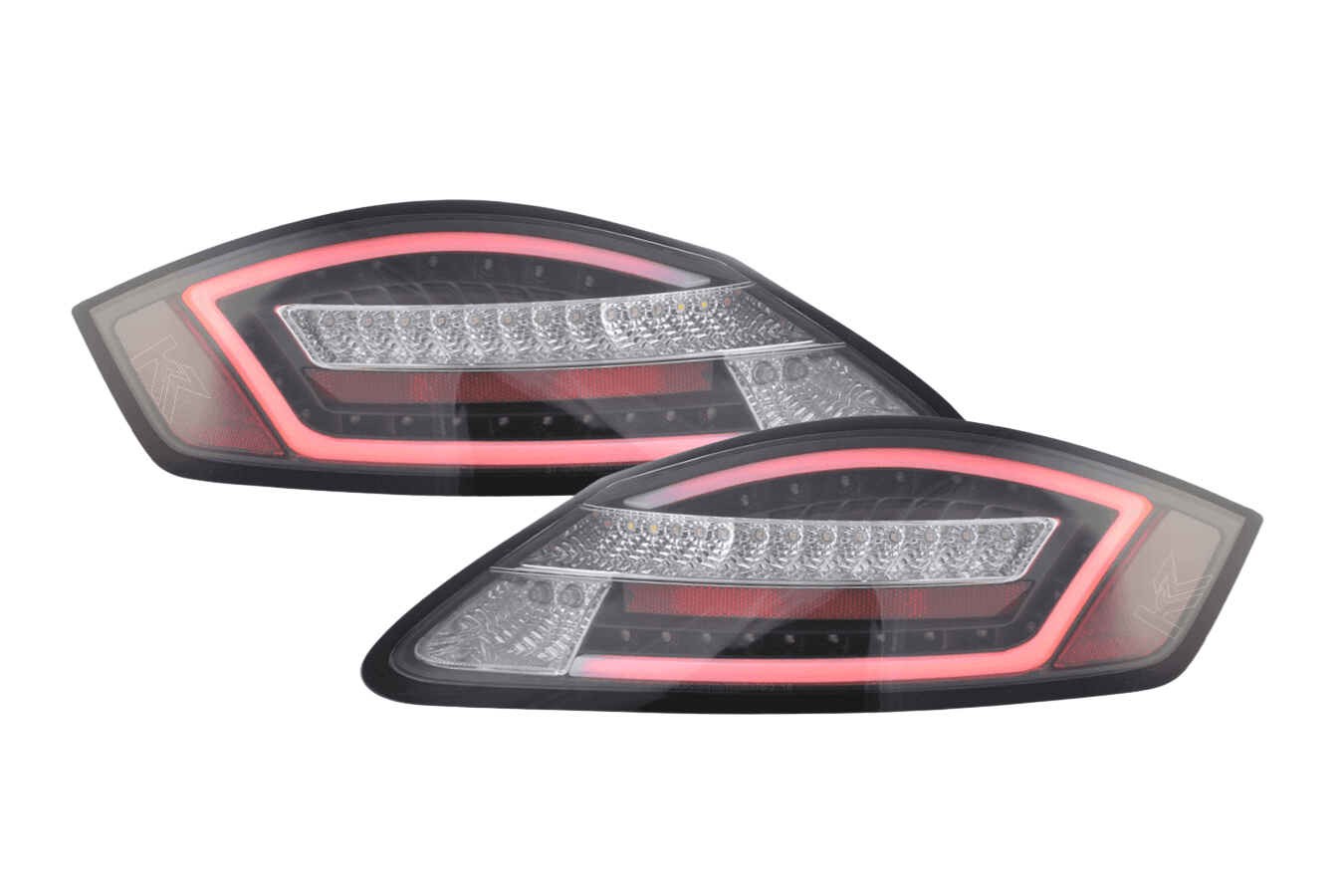 Porsche Boxster/Cayman (987) Black Clear LED Taillights(2004-2009) - K2 Industries