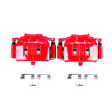 C&L Performance Series Rear Brake Calipers; Red (15-23 Mustang Ecoboost W/O Performance Pack, V6)