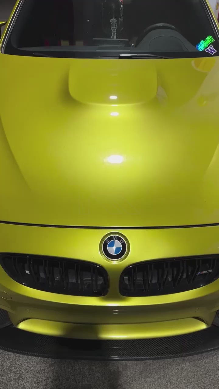BMW Roundel Emblem Covers - Full Carbon Fiber Black and White Style