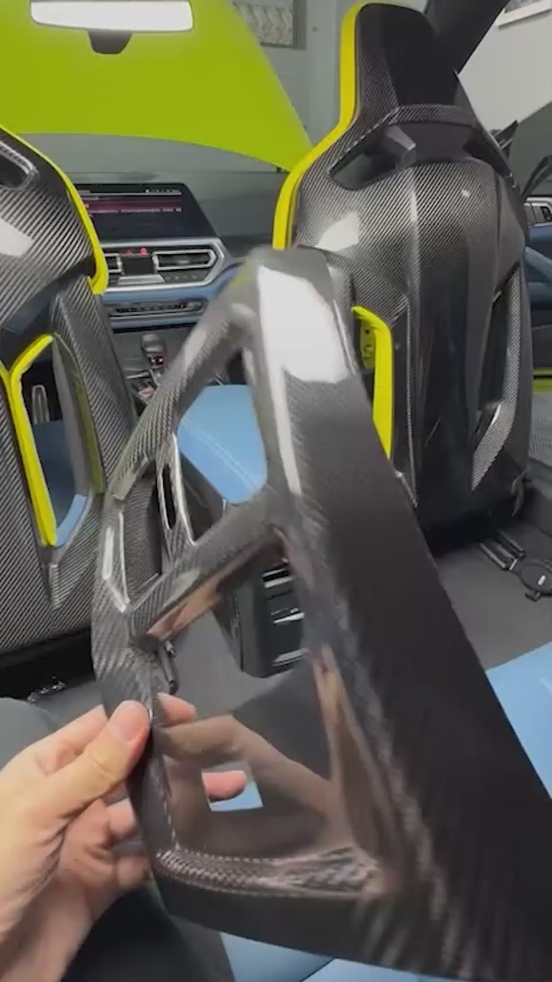 BMW 3 Series G80 G82 M3 M4 Carbon Fiber Rear Console Trim (2019+)