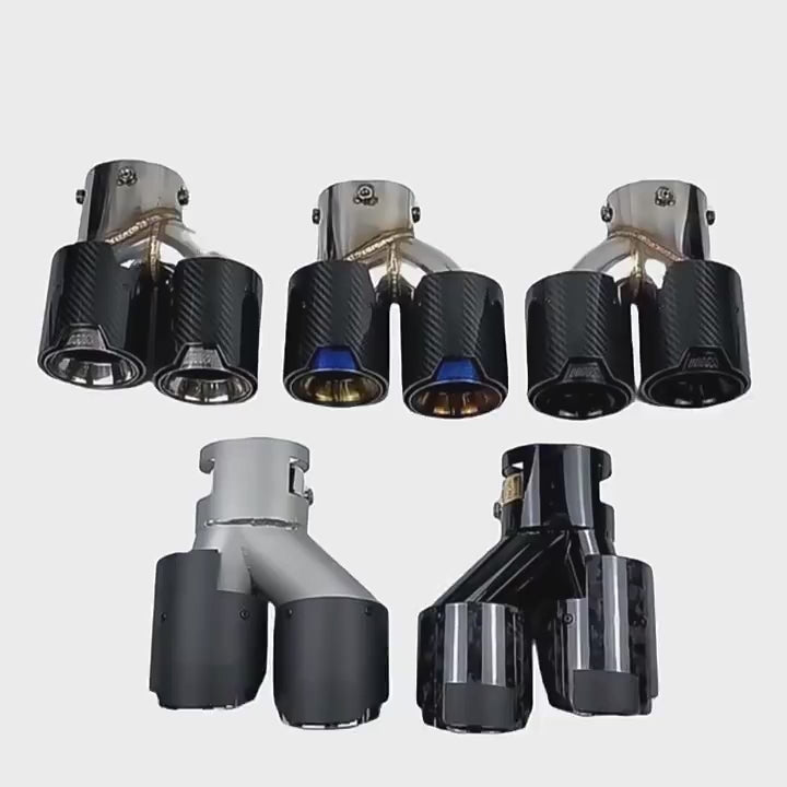 BMW 2/3/4 Series G42 G20/G21 G23 Carbon Fiber Dual Muffler Tips (2019+)