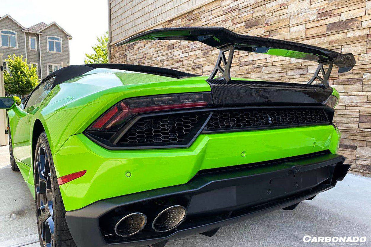 2015-2025 Lamborghini Huracan LP610  LP580  Evo  Tecnica VRS Style Carbon Fiber Trunk Spoiler with Base