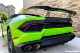 2015-2025 Lamborghini Huracan LP610  LP580  Evo  Tecnica VRS Style Carbon Fiber Trunk Spoiler with Base