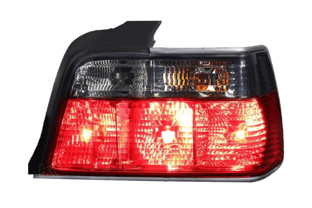BMW 3-Series E36 Sedan Red/Smoke JDM Style Tail Lights (90-99) - V2