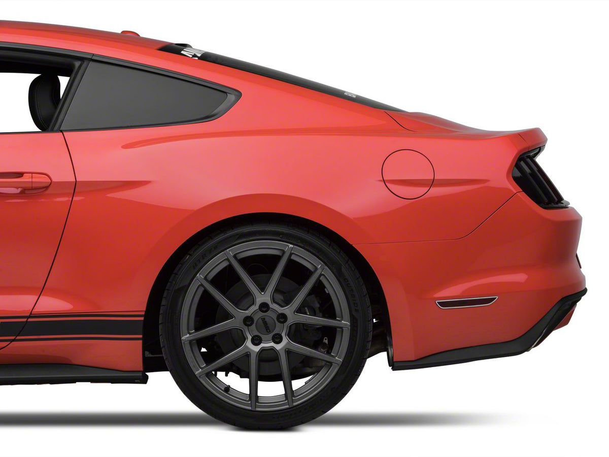 Speedform Quarter Marker Light Trim; Polished (15-23 Mustang)