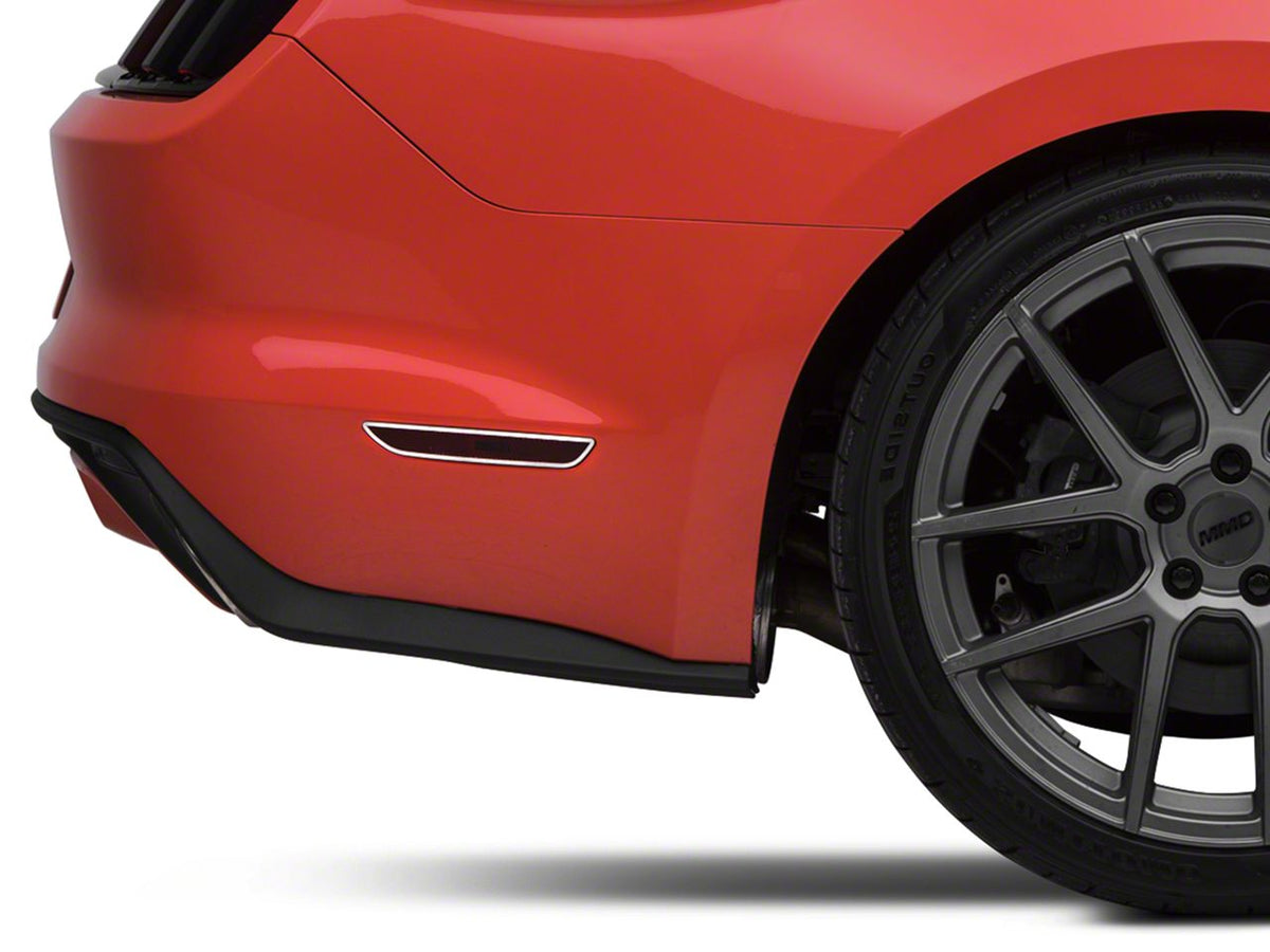 Speedform Quarter Marker Light Trim; Polished (15-23 Mustang)