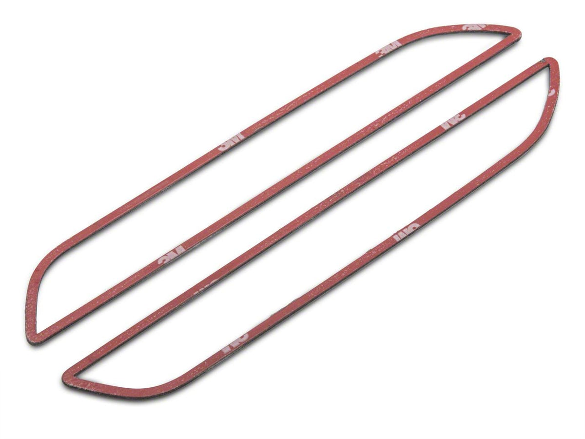 Speedform Quarter Marker Light Trim; Polished (15-23 Mustang)