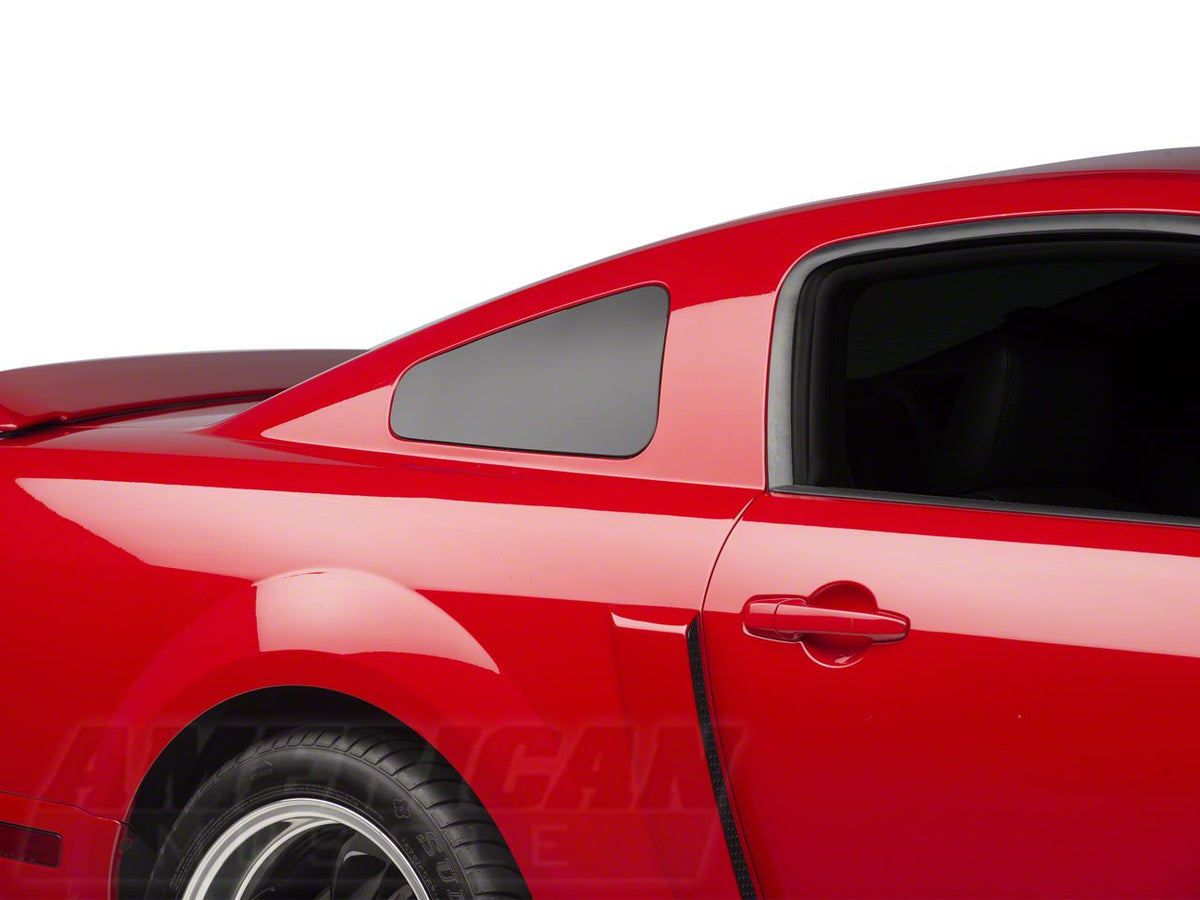 SEC10 Quarter Window Blackout; Matte Black (05-09 Mustang)