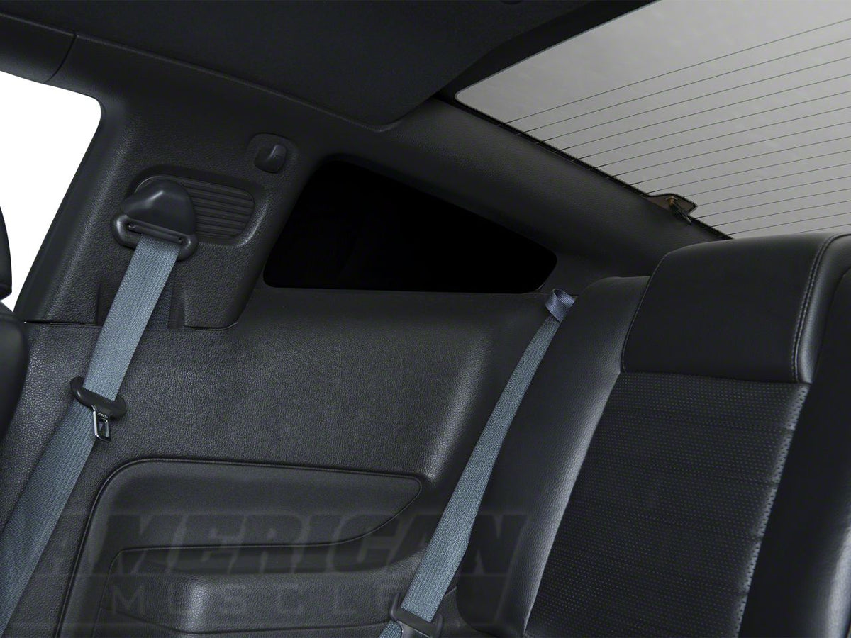 SEC10 Quarter Window Blackout; Matte Black (05-09 Mustang)