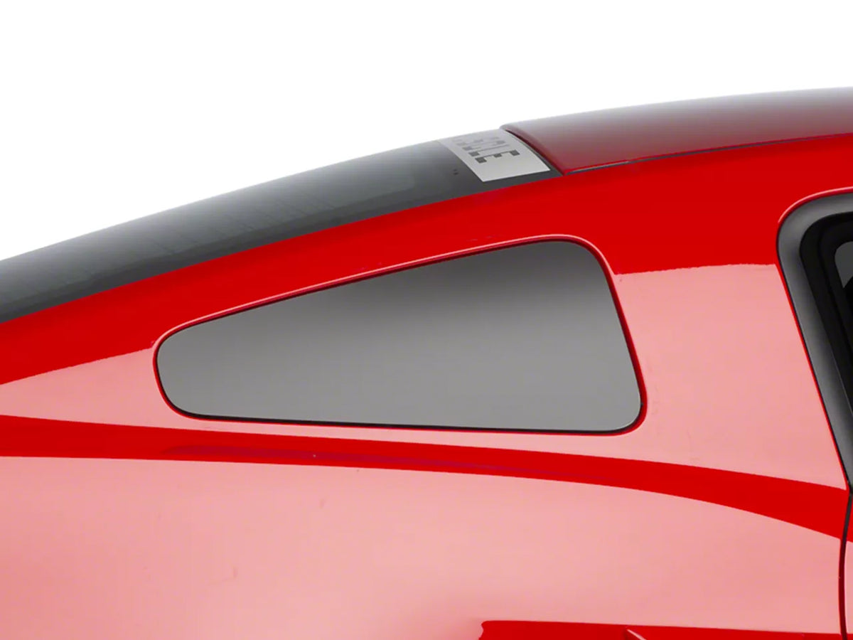 SEC10 Quarter Window Blackout; Matte Black (10-14 Mustang)