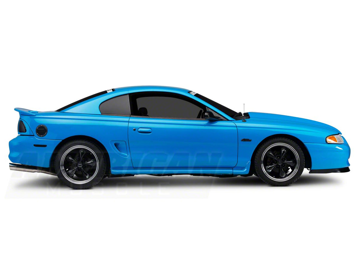 SEC10 Quarter Window Blackout; Matte Black (94-98 Mustang)