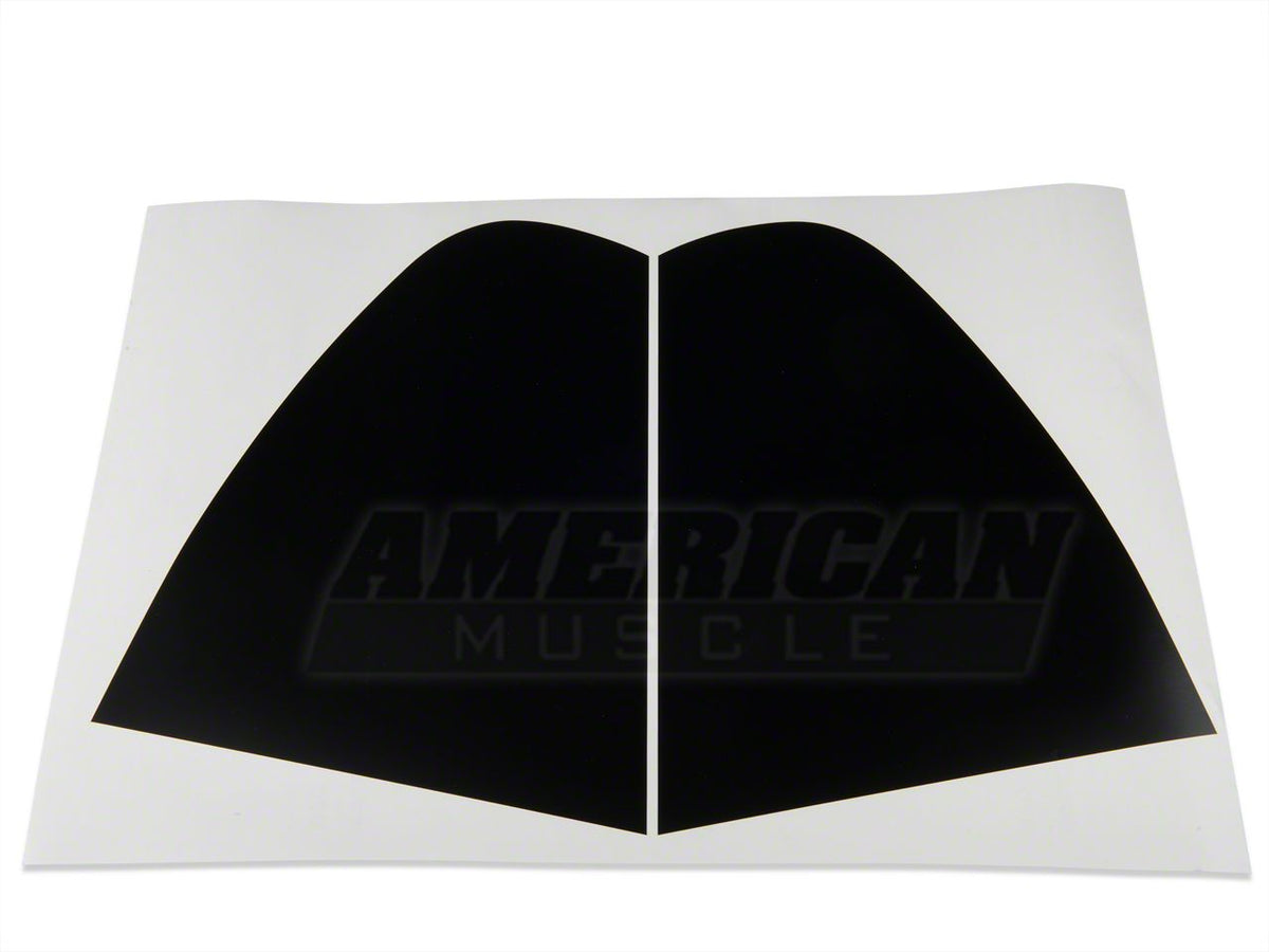 SEC10 Quarter Window Blackout; Matte Black (94-98 Mustang)