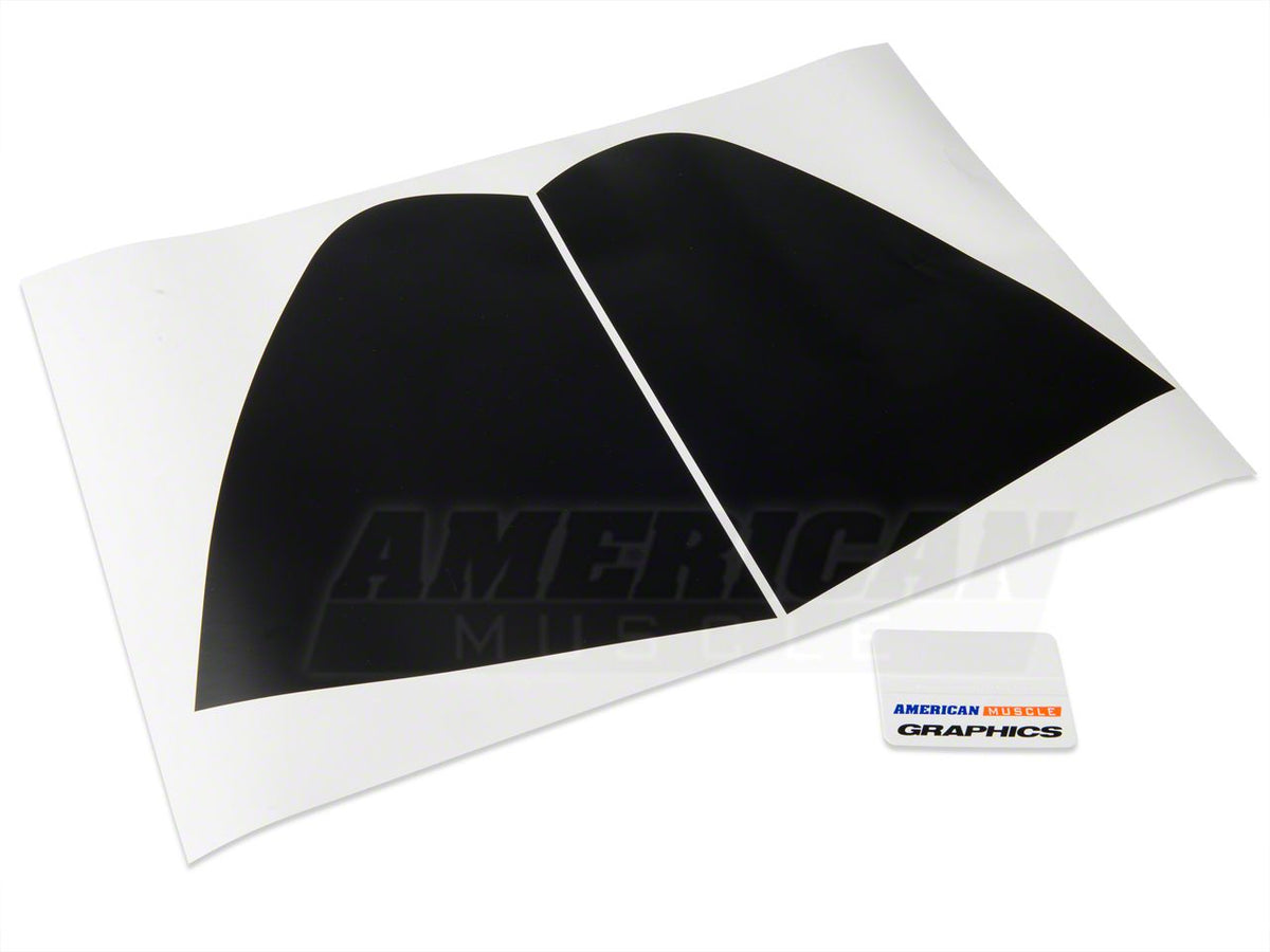 SEC10 Quarter Window Blackout; Matte Black (94-98 Mustang)