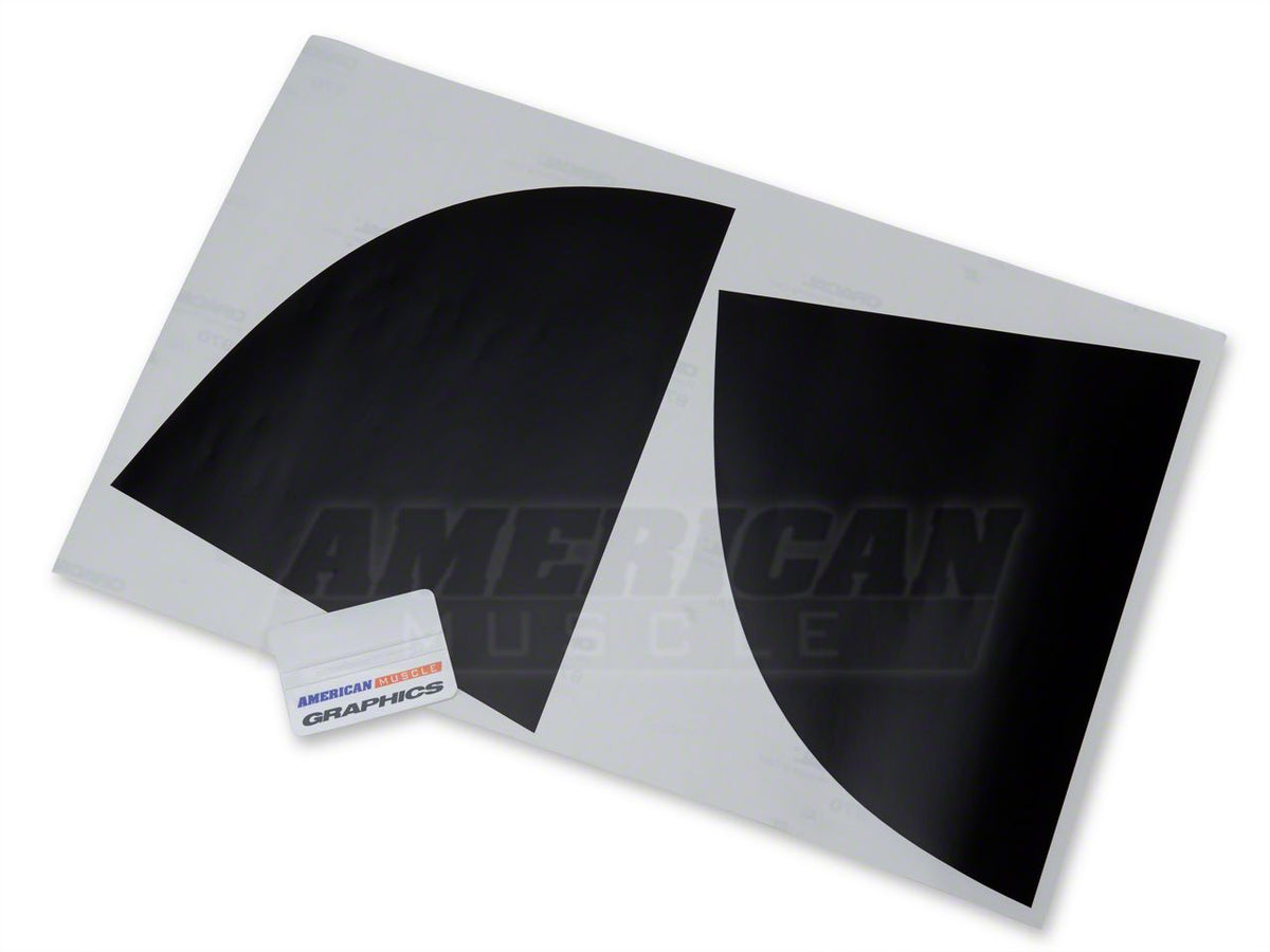 SEC10 Quarter Window Blackout; Matte Black (99-04 Mustang)
