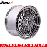 19x9.5 Hayame Wheel Rim Full Platinum & Gold Rivets 5x114.3 5x100 x4