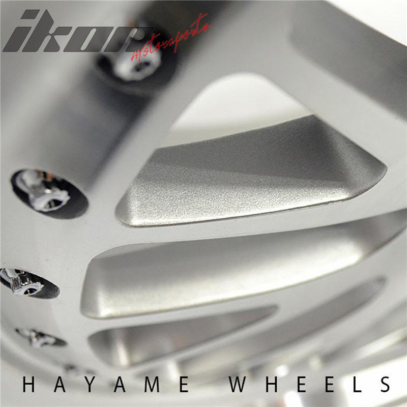 SALE! 15x8 Hayame Wheel Rims Silver Face Machine Lip 4x100 x4