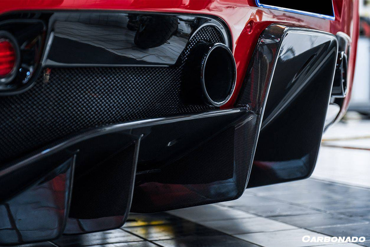 2010-2015 Ferrari Carbon Fiber Rear Bumper With Diffuser Carbonado (Speciale) Fits: 458 Italia and Spider, 458 Speciale