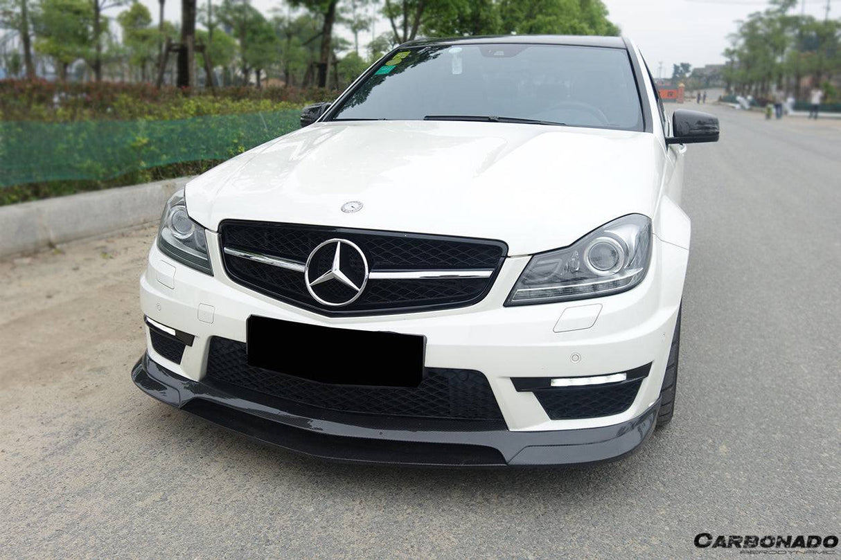 2012-2014 Mercedes Benz W204 C63 AMG RZ Style Carbon Fiber Front Lip