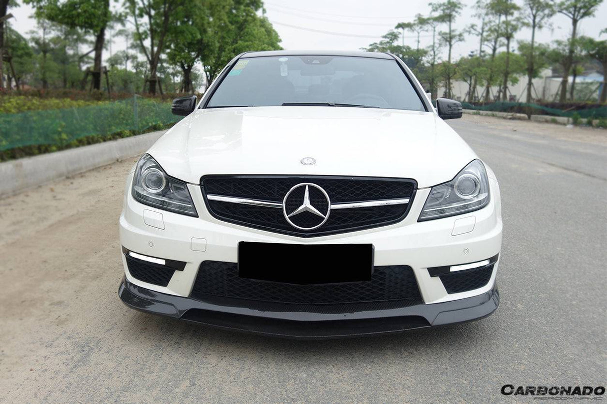 2012-2014 Mercedes Benz W204 C63 AMG RZ Style Carbon Fiber Front Lip