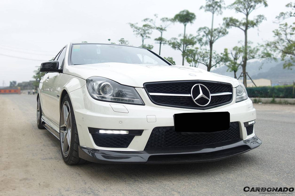 2012-2014 Mercedes Benz W204 C63 AMG RZ Style Carbon Fiber Front Lip