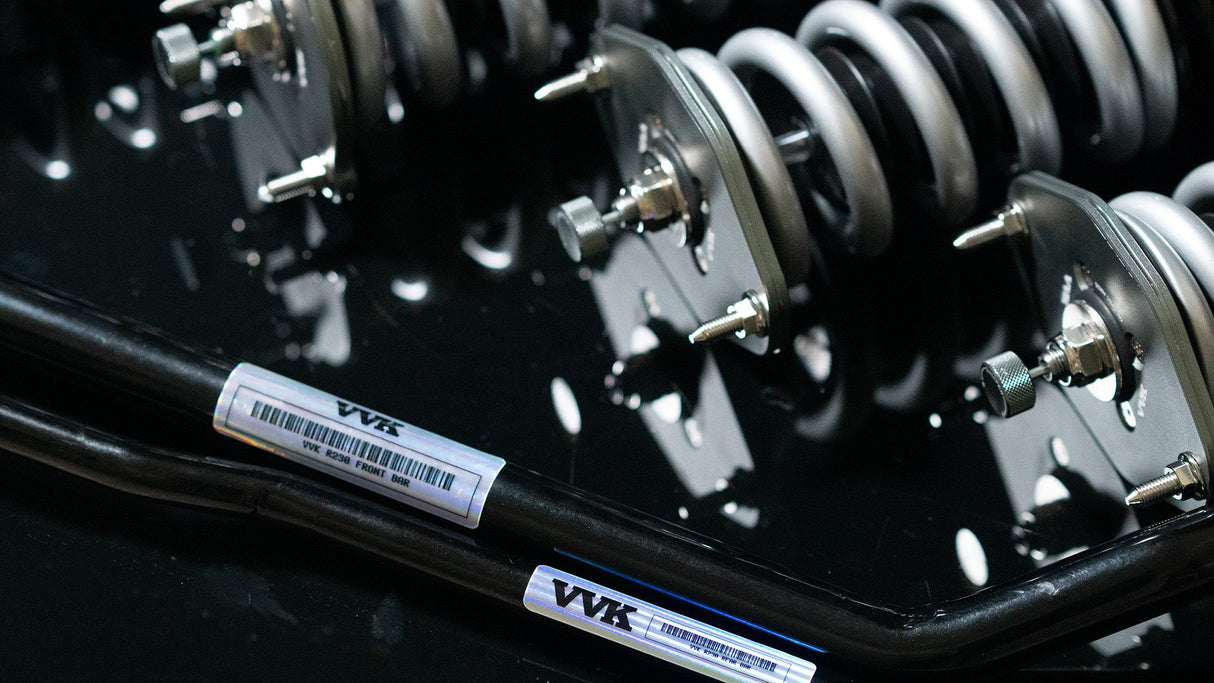 Mercedes R230 32-Way Adjustable Coil over Conversion Kit with optional Sway Bars and Power Steering (SL 280, SL 350, SL 500, SL 55, SL 550, SL 63, SL 600, SL 65)