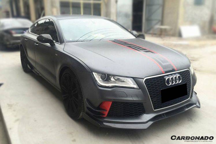 2015-2017 Audi RS7 BS Style Carbon Fiber Front Bumper Canards
