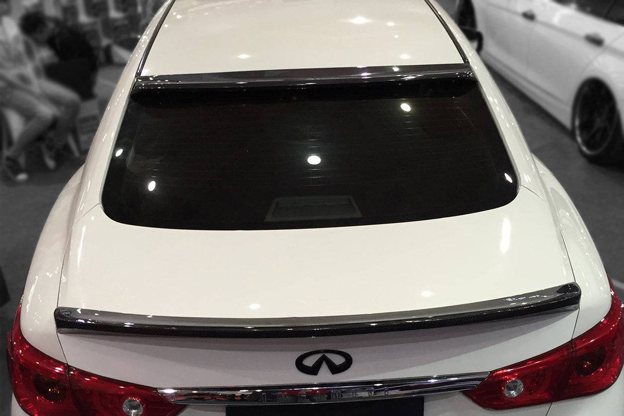 2014-2024 Infiniti Q50 Sedan SN Style Carbon Fiber Roof Spoiler