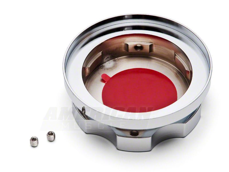 SpeedForm Modern Billet Radiator Cap Cover; Chrome (11-14 Mustang)