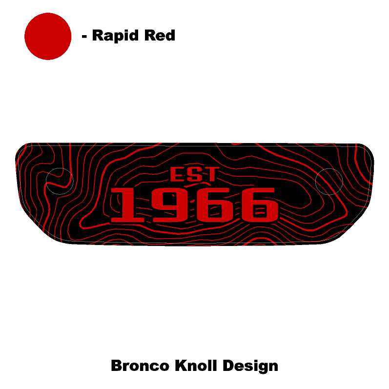 1966 Topographic Shifter Plate (Printed Series + Acrylic) - 2021+ Bronco