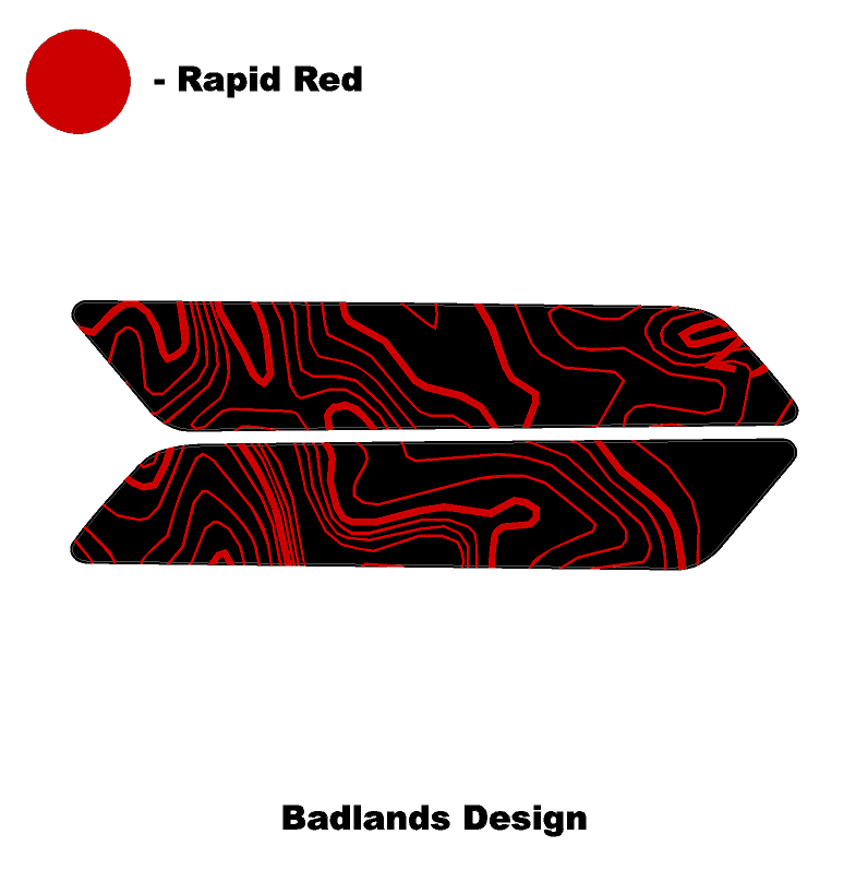 Topo Interior Rear Door Grab Handle Overlay Kit (Printed Series) - 2021+ Bronco 4 Door