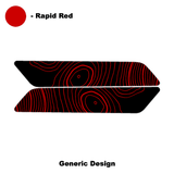 Topo Interior Front Door Grab Handle Overlay Kit (Printed + Laser Series) - 2021+ Bronco