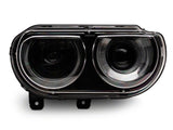 Raxiom Halo Projector Headlights with Sequential Turn Signals; Black Housing; Clear Lens (08-14 Challenger w/ Factory Halogen Headlights)