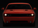Raxiom Halo Projector Headlights with Sequential Turn Signals; Black Housing; Clear Lens (08-14 Challenger w/ Factory Halogen Headlights)