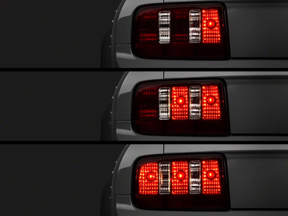 Raxiom Coyote Tail Lights And Sequential Tail Light Kit; Smoked (05-09 Mustang)
