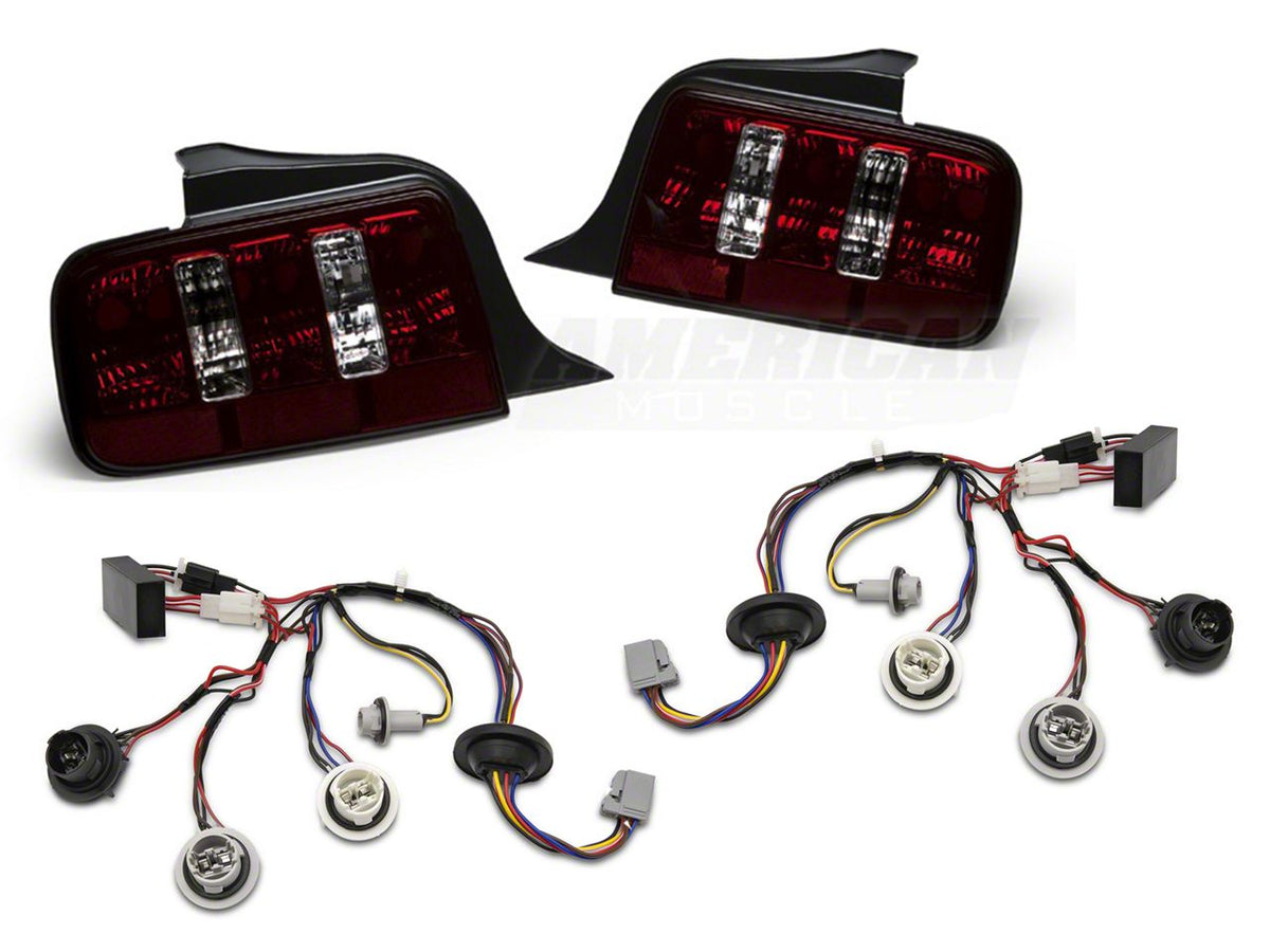 Raxiom Coyote Tail Lights And Sequential Tail Light Kit; Smoked (05-09 Mustang)