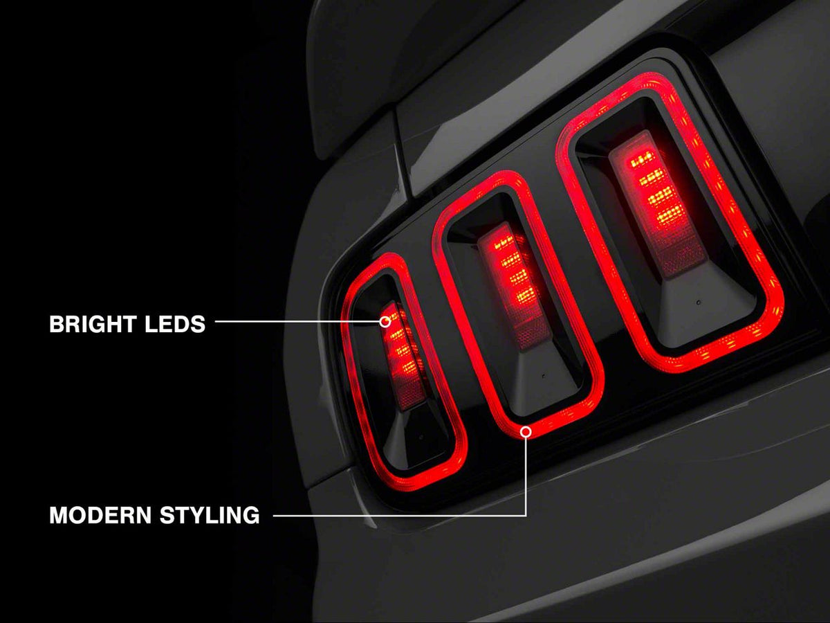 Raxiom Gen5 Tail Lights; Black Housing; Smoked Lens (05-09 Mustang)