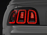 Raxiom Icon Led Tail Lights; Black Housing; Smoked Lens (96-98 Mustang)