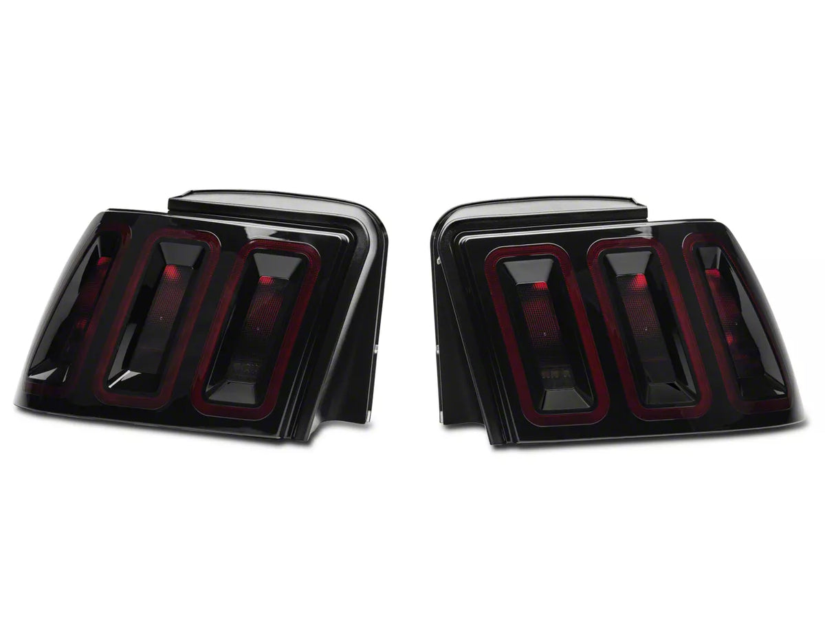 Raxiom Icon Led Tail Lights; Black Housing; Smoked Lens (99-04 Mustang, Excluding 99-01 Cobra)
