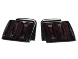 Raxiom Icon Led Tail Lights; Black Housing; Smoked Lens (99-04 Mustang, Excluding 99-01 Cobra)