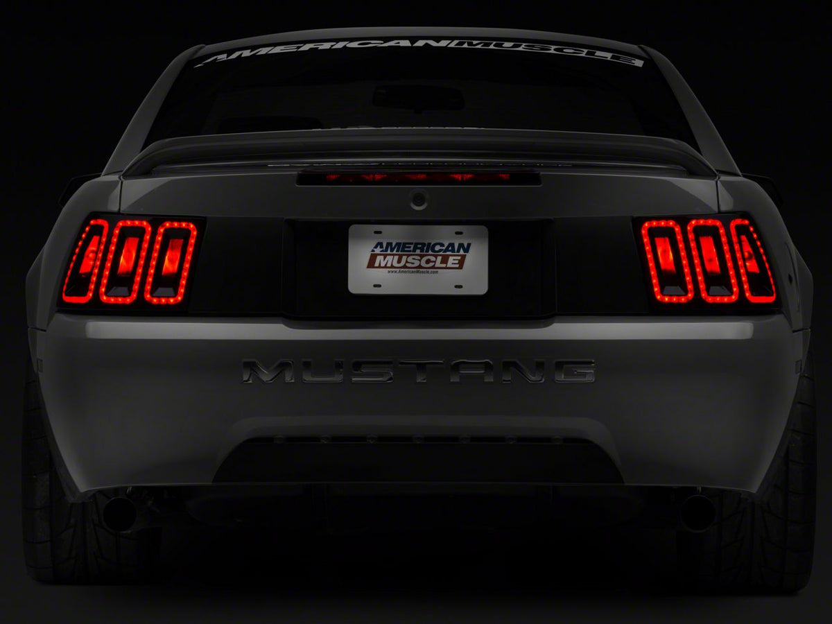 Raxiom Icon Led Tail Lights And Sequential Tail Light Kit; Black Housing; Smoked Lens (99-04 Mustang, Excluding 99-01 Cobra)