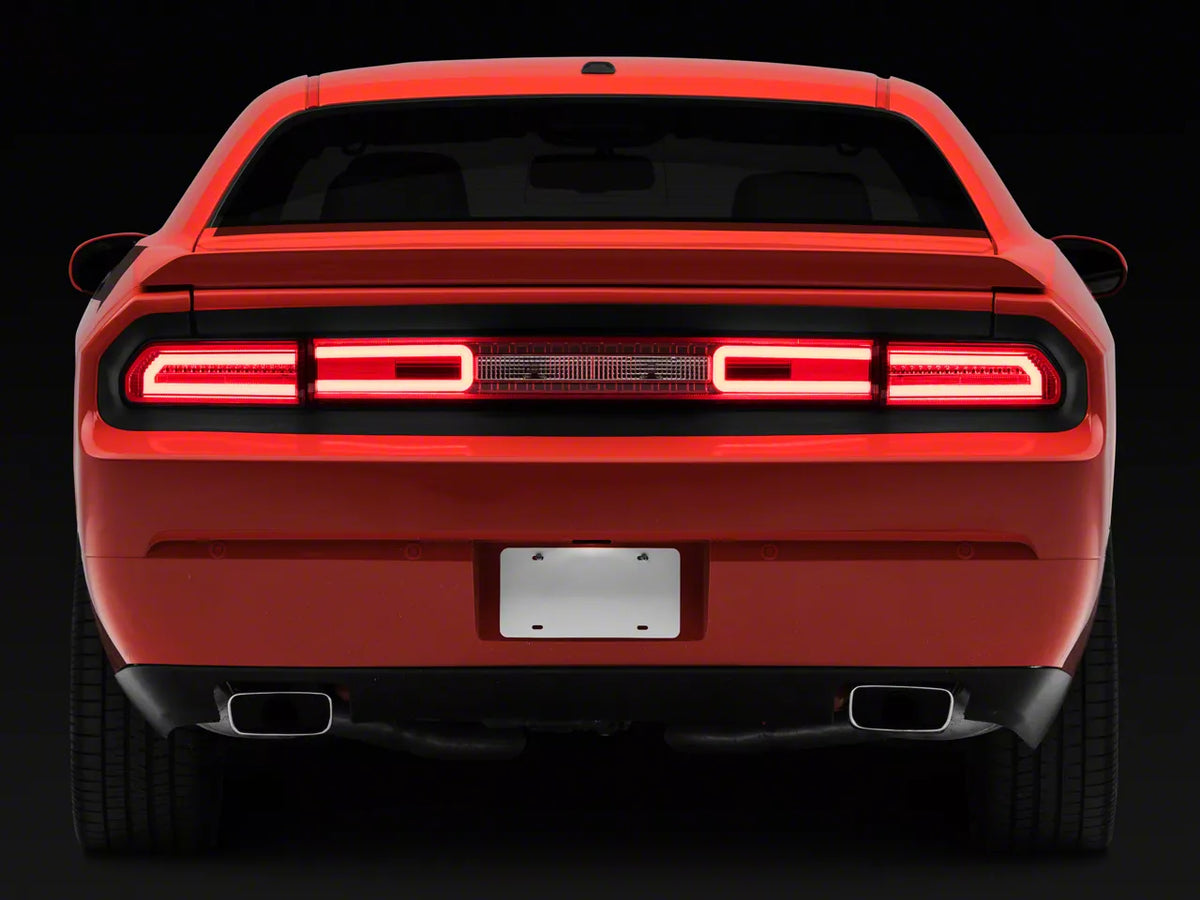 Raxiom Led Tail Lights; Chrome Housing; Red/Clear Lens (08-14 Challenger)