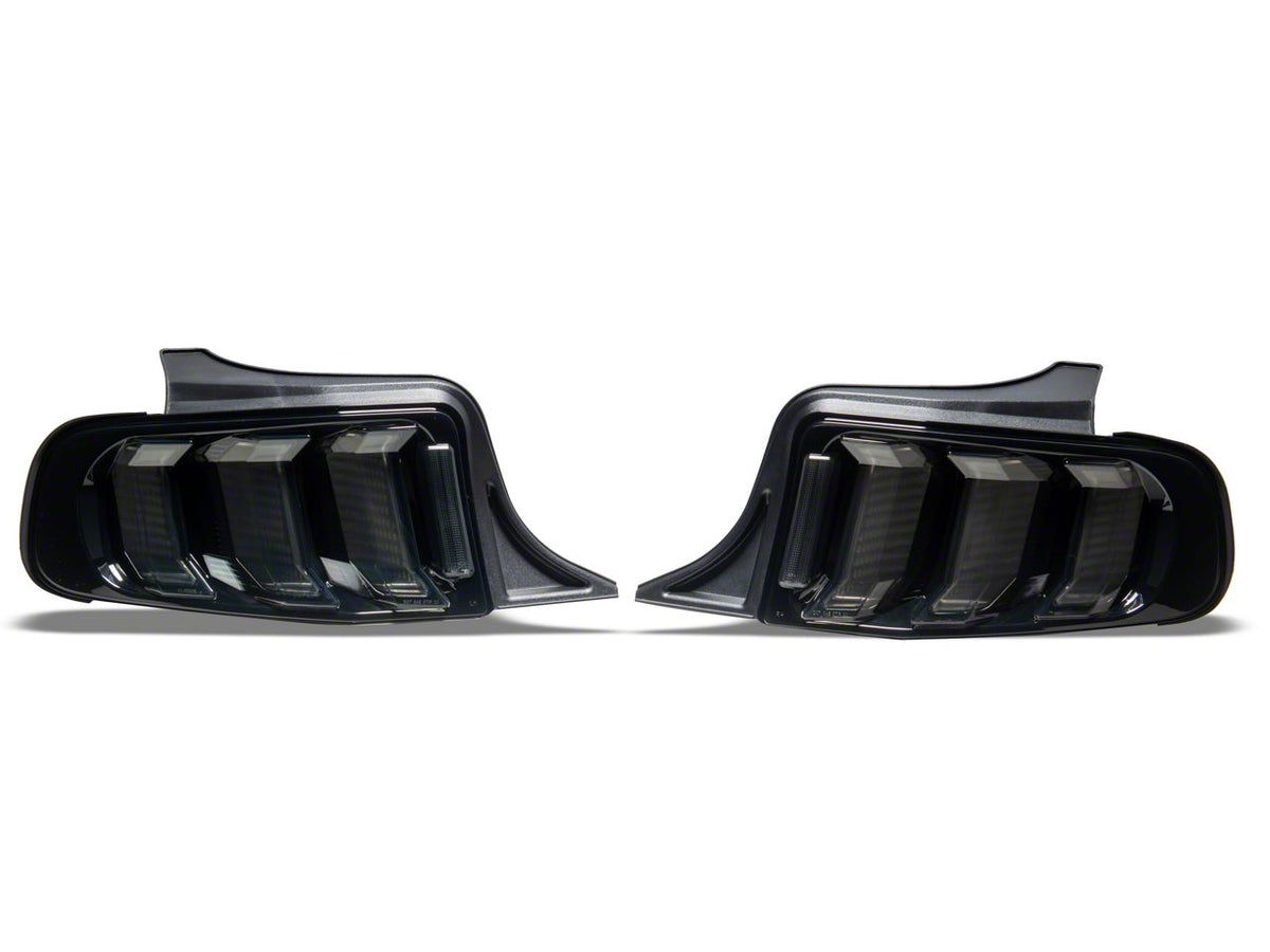 Raxiom Cxr Series Led Tail Lights; Black Housing; Smoked Lens (13-14 Mustang)