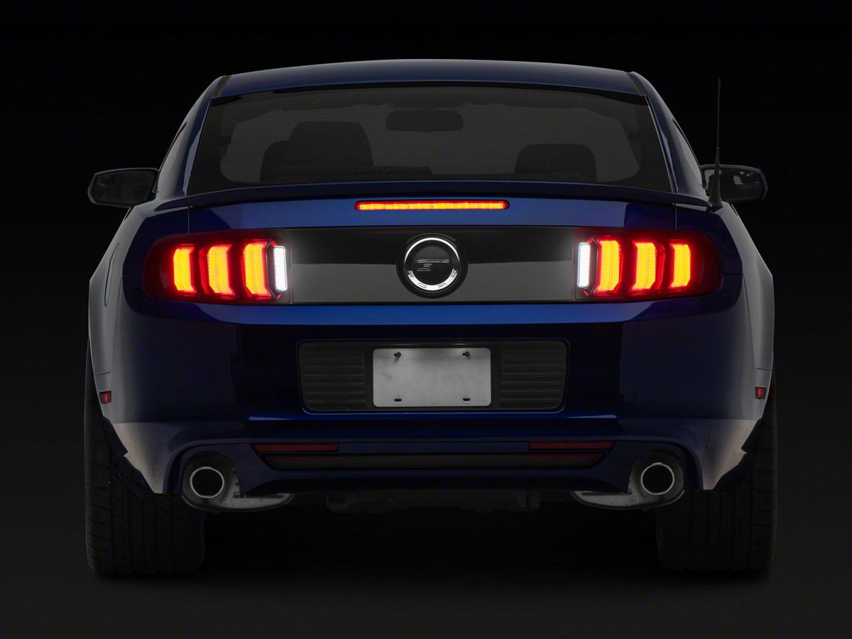Raxiom Cxr Series Led Tail Lights; Black Housing; Smoked Lens (13-14 Mustang)