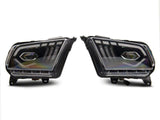 Raxiom Led Projector Headlights; Black Housing; Clear Lens (10-12 Mustang W/ Factory Halogen Headlights)